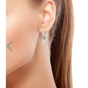 Sterling Silver Hoop Earrings,3.30 Grams of Silver.